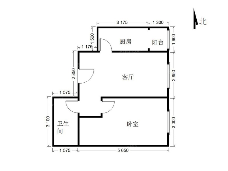 同馨家园二手房-14号线郭庄子地铁出口,东向正规一居室,户型方正,看房